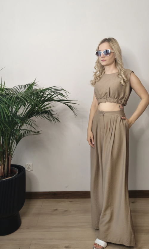 Komplet Wera ciemny beż