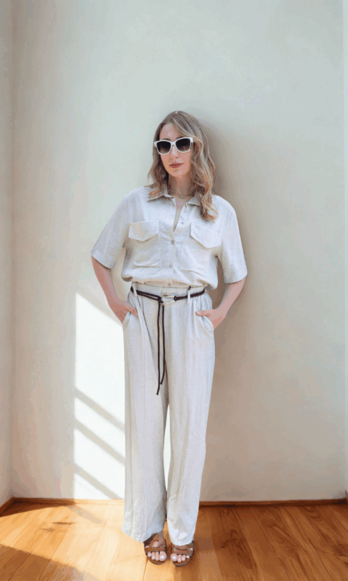 Beżowy komplet Liguria